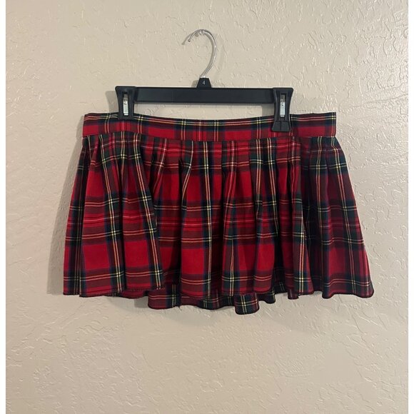 Tripp NYC Plaid Mini Pleated Skirt - Picture 1 of 7
